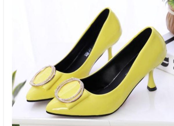 2019 women's shoes in spring and autumn with new style high heel fine heel pointed end@4156, Black
2019 women's shoes in spring and autumn with new style high heel fine heel pointed end@4156, Black