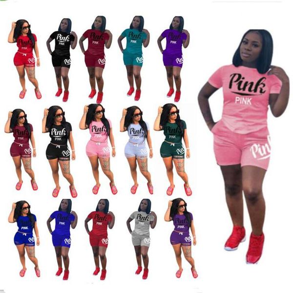 Pink letter women outfit ummer track uit hort leeve t hirt top hort hort pant 2pc clothing et ca ual port wear port uit new
Pink letter women outfit ummer track uit hort leeve t hirt top hort hort pant 2pc clothing et ca ual port wear port uit new