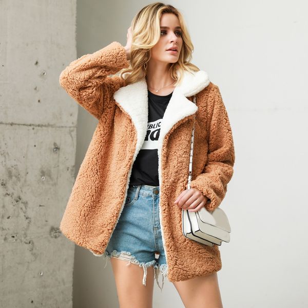 winter fleece jackets women warm turn-down collar coats casual solid faux fur outwear cardigan loose plus size overcoat female, Black;brown
winter fleece jackets women warm turn-down collar coats casual solid faux fur outwear cardigan loose plus size overcoat female, Black;brown
