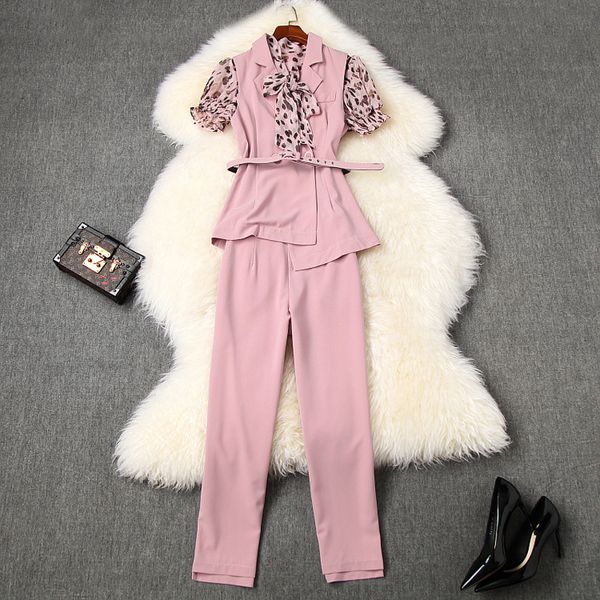 women cargo pants and set summer 2020 office lady vest + leopard bow collar puff sleeve chiffon blouse + vest 3 piece outfit, White
women cargo pants and set summer 2020 office lady vest + leopard bow collar puff sleeve chiffon blouse + vest 3 piece outfit, White