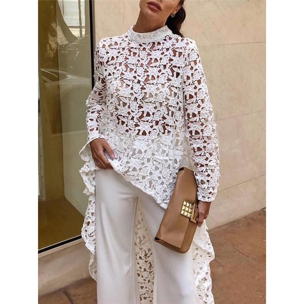 women's long sleeve long blouse stand collar loose shirt ladies casual lace womens and blouse beach club party wear autumn, White
women's long sleeve long blouse stand collar loose shirt ladies casual lace womens and blouse beach club party wear autumn, White
