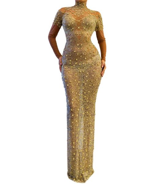 see through mesh gold rhinestones long dress bar birthday celebrate dress prom dance women singer transparent dresses, Black;red
see through mesh gold rhinestones long dress bar birthday celebrate dress prom dance women singer transparent dresses, Black;red