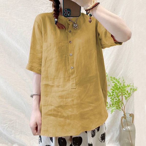fashion summer shirts women's button down blouses 2020 zanzea casual short sleeve blusas female o neck solid tunic plus size top, White
fashion summer shirts women's button down blouses 2020 zanzea casual short sleeve blusas female o neck solid tunic plus size top, White