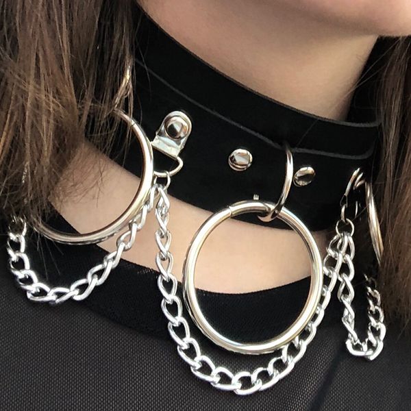 new chic heart collar necklace for women bohemian metal leather choker charm temperament girl gift statement necklace party, Silver
new chic heart collar necklace for women bohemian metal leather choker charm temperament girl gift statement necklace party, Silver