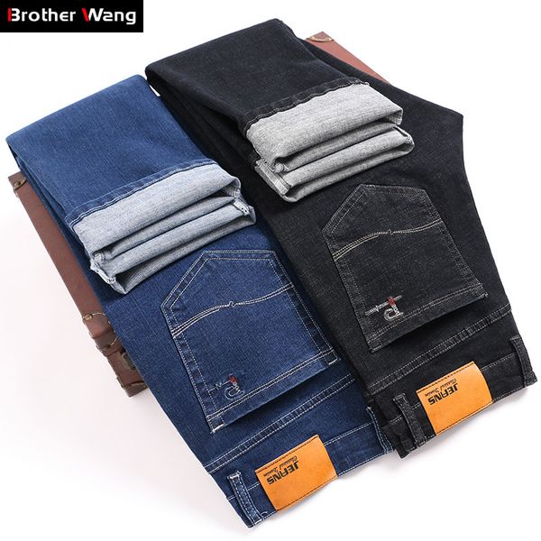 men's business fashion jeans 2019 autumn winter new classic style brand straight pants thick elastic trousers blue black
men's business fashion jeans 2019 autumn winter new classic style brand straight pants thick elastic trousers blue black