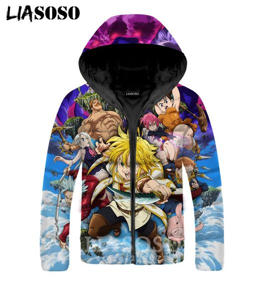 the seven deadly sins jacket men women estarossa 3d print anime plus velvet thickening zipper hoodies warm down filled coat a325, Black
the seven deadly sins jacket men women estarossa 3d print anime plus velvet thickening zipper hoodies warm down filled coat a325, Black