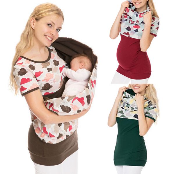 women breastfeeding nursing print o-neck t shirt blouse casual blouse short sleeve summer pregnancy t-shirts, White
women breastfeeding nursing print o-neck t shirt blouse casual blouse short sleeve summer pregnancy t-shirts, White