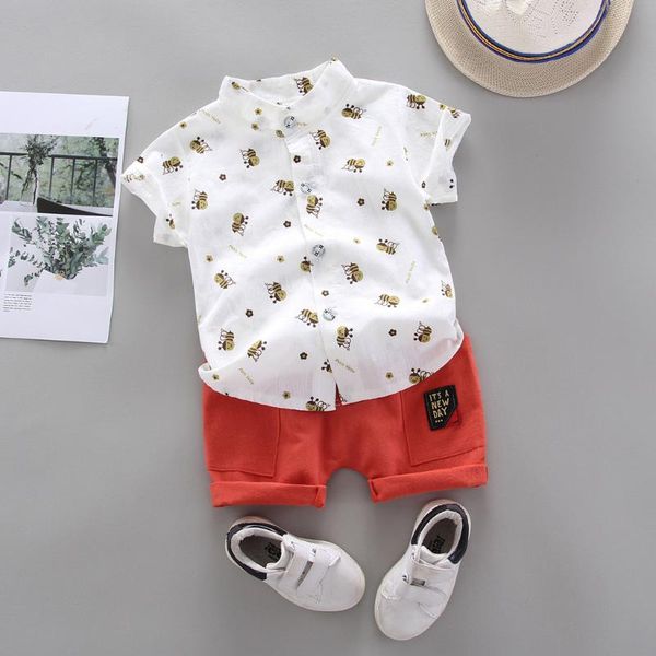 малыш baby boy мультфильм bee рубашка шорты set summer infant новорожденных мальчиков с коротким рукавом топы шорты нижнее roupa infantil, White
малыш baby boy мультфильм bee рубашка шорты set summer infant новорожденных мальчиков с коротким рукавом топы шорты нижнее roupa infantil, White