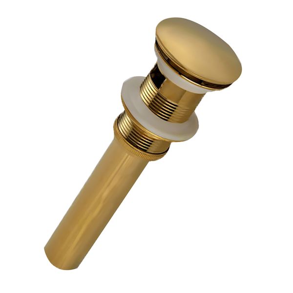 bathroom waste pop up push button basin sink slotted brass chrome plug waste