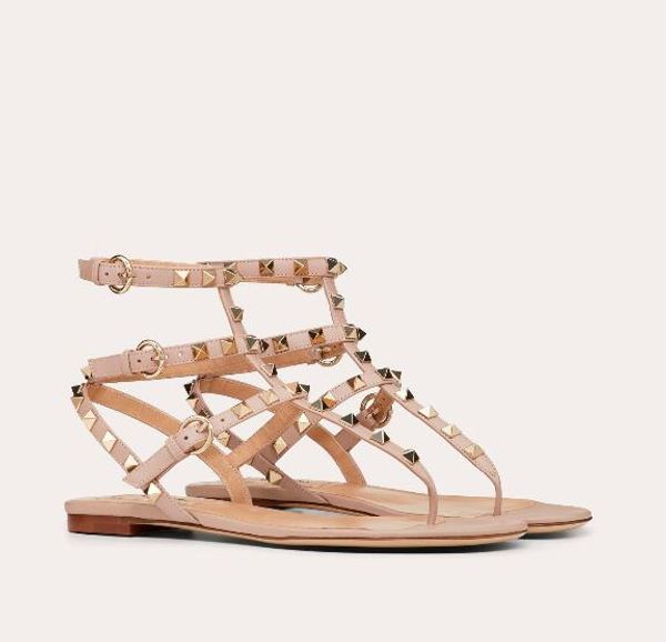 summer fashion women rock studs flip flop sandal flats calfskin leather lady sandals outdoor beach sandalias femininas eu35-43, Black
summer fashion women rock studs flip flop sandal flats calfskin leather lady sandals outdoor beach sandalias femininas eu35-43, Black