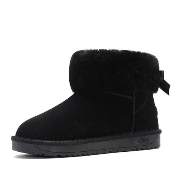 woman boots winter women snow boots platform ankle warm shoes womens ankle shoes cotton female zapatos de mujer, Black