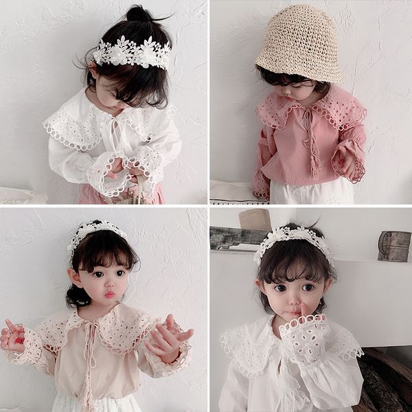 2019 spring new baby girls hollow big lapel shirt children temperament horn sleeve lovely kids clothing, White;black
2019 spring new baby girls hollow big lapel shirt children temperament horn sleeve lovely kids clothing, White;black