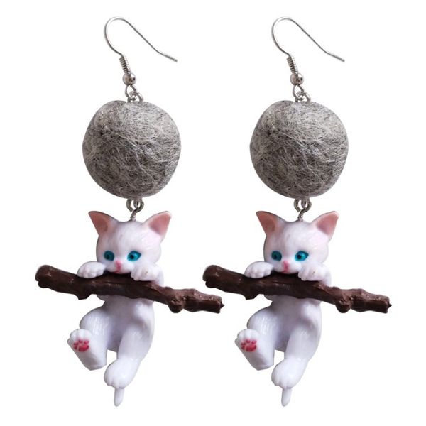 2019 funny resin branch cute cat kitten drop earrings fashion cartoon animal jewelry for women girls trendy accessories gift, Silver
2019 funny resin branch cute cat kitten drop earrings fashion cartoon animal jewelry for women girls trendy accessories gift, Silver