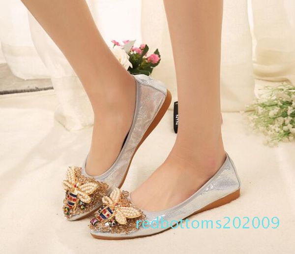 new arrival designer crystal woman flat shoes elegant comfortable lady fashion rhinestone women soft bees shoes plus size r09, Black
new arrival designer crystal woman flat shoes elegant comfortable lady fashion rhinestone women soft bees shoes plus size r09, Black