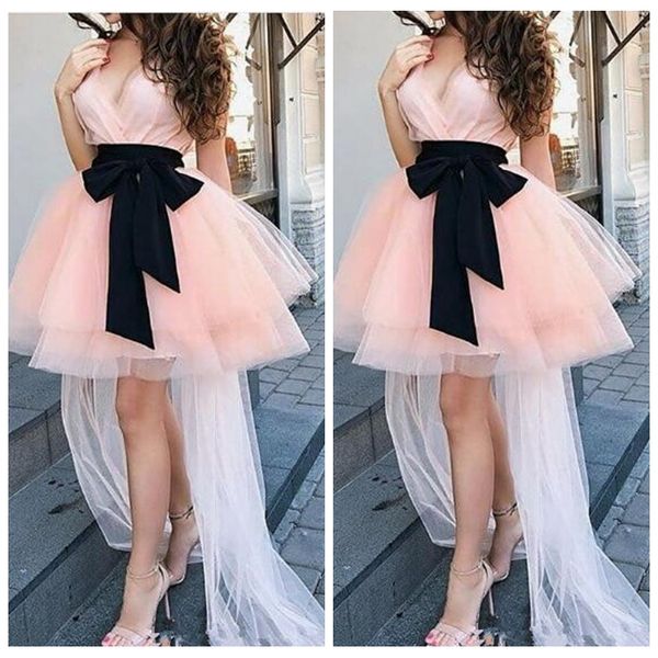2020 deep v-neck short pink homecoming dresses soft tulle special occasion party gowns with bowl graduations party gowns cheap, Blue;pink 
2020 deep v-neck short pink homecoming dresses soft tulle special occasion party gowns with bowl graduations party gowns cheap, Blue;pink