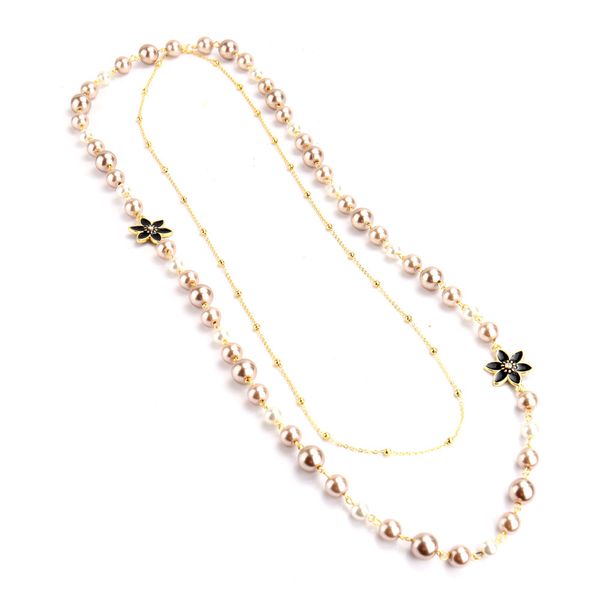 fashion designer luxury classic cute flower elegant pearl multi layer long sweater statement necklace for woman gold white
fashion designer luxury classic cute flower elegant pearl multi layer long sweater statement necklace for woman gold white
