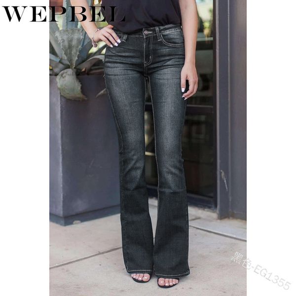 wepbel autumn women casual mid waist denim stretch slim flare pants length jeans slim button pockets pants jeans plus size, Blue
wepbel autumn women casual mid waist denim stretch slim flare pants length jeans slim button pockets pants jeans plus size, Blue