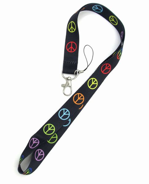 new 10pcs peace logo multicolor neck black lanyard for id key chain cell phone neck strap lanyards, Blue
new 10pcs peace logo multicolor neck black lanyard for id key chain cell phone neck strap lanyards, Blue