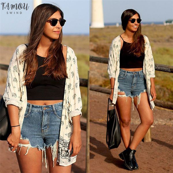 women jackets and coats size plus women elephant printed half sleeve kimono cardigan coat blouse cover up, White
women jackets and coats size plus women elephant printed half sleeve kimono cardigan coat blouse cover up, White