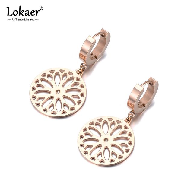 lokaer trendy stainless steel cz hollow flower hoop earrings for women girl rose gold ear jewelry for anniversary gift e19074, Golden;silver
lokaer trendy stainless steel cz hollow flower hoop earrings for women girl rose gold ear jewelry for anniversary gift e19074, Golden;silver