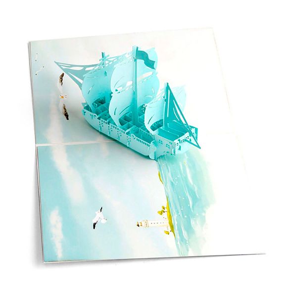 3d laser cut handmade colorful cover postcard sky blue boat sailing ship paper greeting cards birthday creative gifts
3d laser cut handmade colorful cover postcard sky blue boat sailing ship paper greeting cards birthday creative gifts