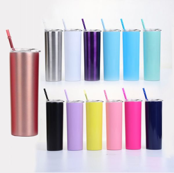 20oz skinny tumbler with lidand solid straw stainless steel straight cup vacuum flask drinkware beer coffee mug
20oz skinny tumbler with lidand solid straw stainless steel straight cup vacuum flask drinkware beer coffee mug