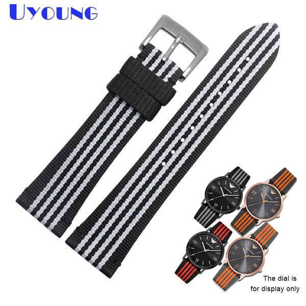 22mm bracelet nylon watch strap for ar11014 ar11015 ar80004 watchband waterproof cowhide bottom, Black;brown
22mm bracelet nylon watch strap for ar11014 ar11015 ar80004 watchband waterproof cowhide bottom, Black;brown