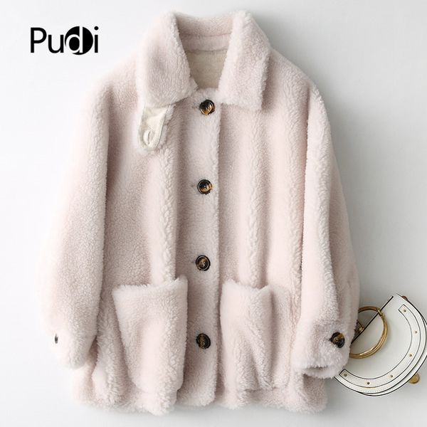 women's fur & faux aorice 2021 women winter suit real wool coat oversize jacket girl female sheep shearing coats overcoat a18213, Black
women's fur & faux aorice 2021 women winter suit real wool coat oversize jacket girl female sheep shearing coats overcoat a18213, Black