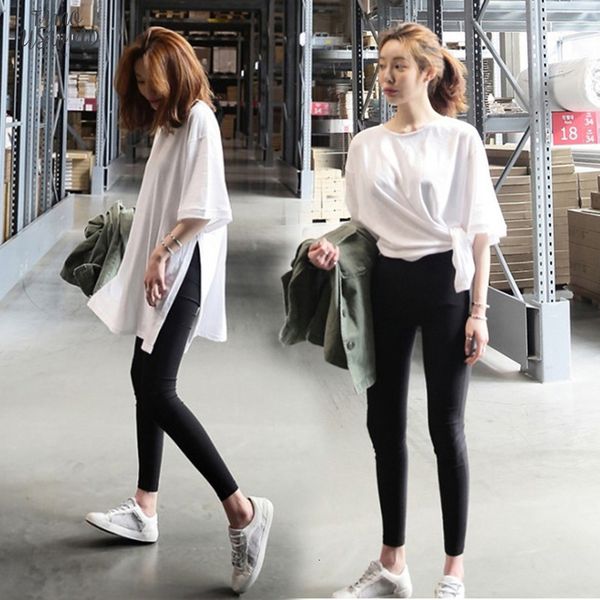 cotton summer slit 100% cotton t shirt loose long pure white short sleeve long t shirt female drop shipping
cotton summer slit 100% cotton t shirt loose long pure white short sleeve long t shirt female drop shipping