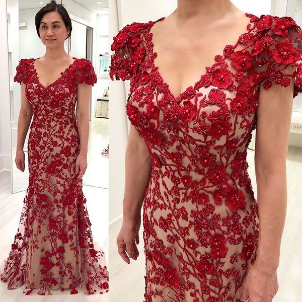 red mother of the bride dresses pearls appliqued short sleeves mermaid wedding guest gowns custom made mother dress plus size, Black;red
red mother of the bride dresses pearls appliqued short sleeves mermaid wedding guest gowns custom made mother dress plus size, Black;red
