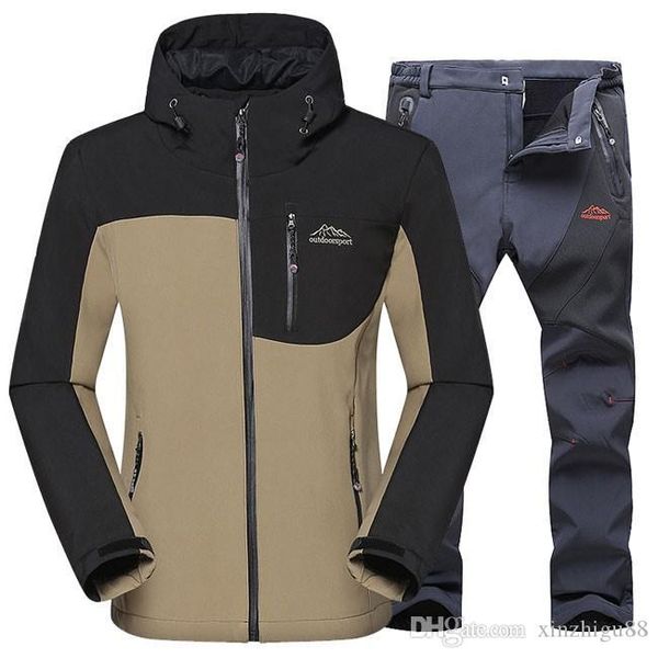 men outdoor jacket hiking camping sports waterproof skiing jackets +pants suit moutain clothes wiindproof clothing set plus size 5xl, Gray
men outdoor jacket hiking camping sports waterproof skiing jackets +pants suit moutain clothes wiindproof clothing set plus size 5xl, Gray