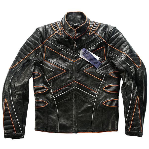 x read description asian size men's cow leather outwear mens cowhide genuine leather light reflecting biker jacket, Black
x read description asian size men's cow leather outwear mens cowhide genuine leather light reflecting biker jacket, Black