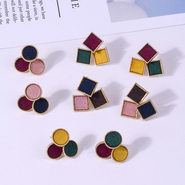 s925 sterling silver needle fabric geometric round triangle stud earrings for women girls fashion jewelry, Golden;silver
s925 sterling silver needle fabric geometric round triangle stud earrings for women girls fashion jewelry, Golden;silver
