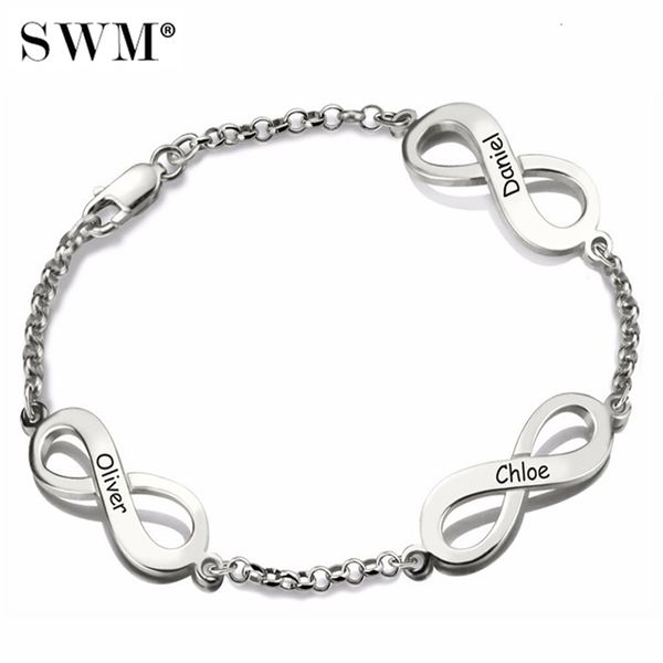 women's infinity pendant bracelet custom name letter bracelets handmade 925 sterling silver jewelry with kids names mom pulseras mx1910, Black
women's infinity pendant bracelet custom name letter bracelets handmade 925 sterling silver jewelry with kids names mom pulseras mx1910, Black