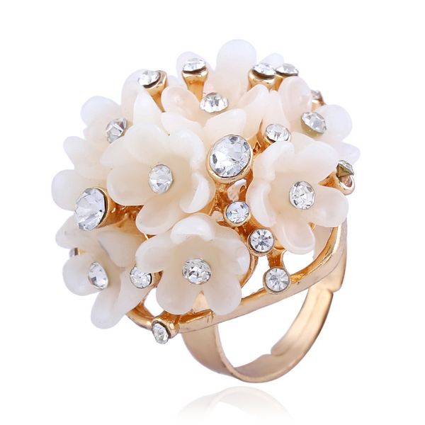 european and american fashion jewelry gold girl ring multi-layer open flower index finger ring, Silver
european and american fashion jewelry gold girl ring multi-layer open flower index finger ring, Silver