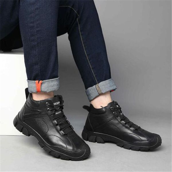 dropshipping new anti-collision high to help men's riding boots layer leather plus velvet warm snow boots men sneakers shoes, Black
dropshipping new anti-collision high to help men's riding boots layer leather plus velvet warm snow boots men sneakers shoes, Black