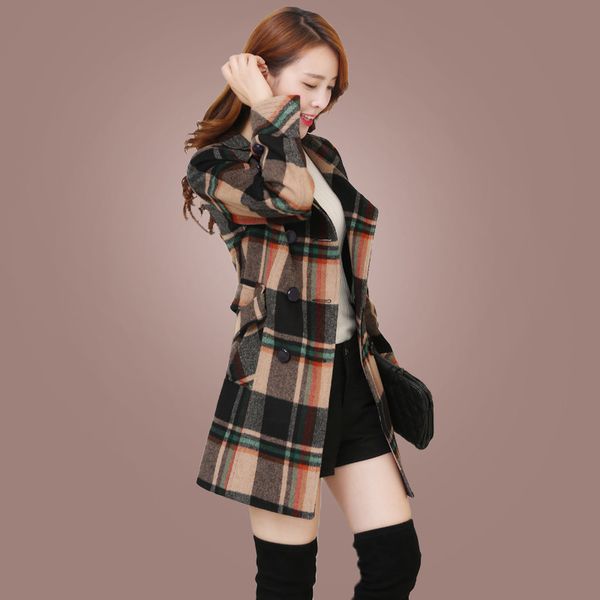 lady young clothes 2020 spring autumn winter woolen coat lattice women overcoat high-end large size slim leisure outerwear over, Black
lady young clothes 2020 spring autumn winter woolen coat lattice women overcoat high-end large size slim leisure outerwear over, Black