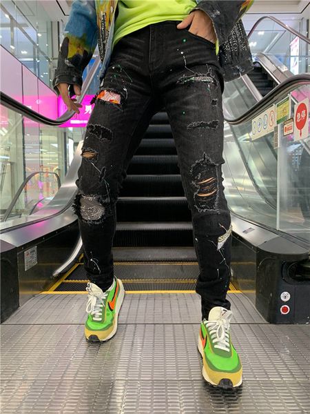 2019 new luxury branddesignerbalmain men denim fashionholes trousers pants biker jeans rock revival jeanjeanssv5, Blue
2019 new luxury branddesignerbalmain men denim fashionholes trousers pants biker jeans rock revival jeanjeanssv5, Blue