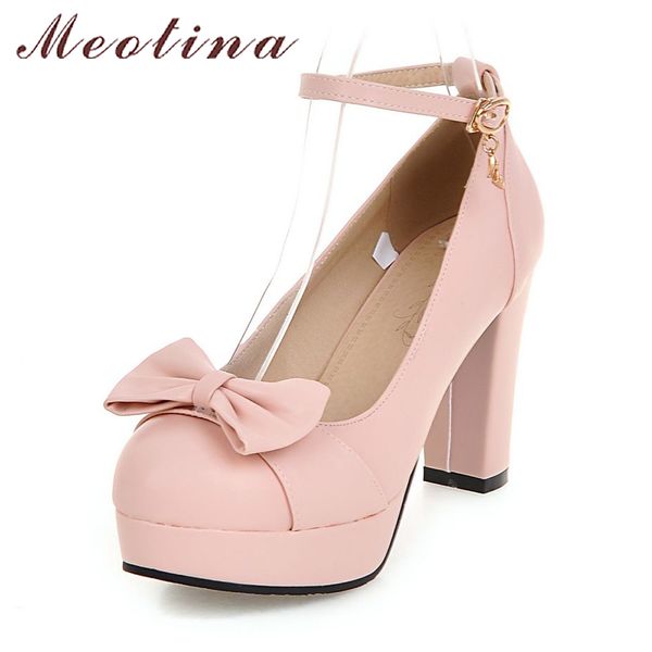 meotina high heels shoes women wedding shoes platform high heel pumps ankle strap bow spring shoes white pink big size 43, Black
meotina high heels shoes women wedding shoes platform high heel pumps ankle strap bow spring shoes white pink big size 43, Black