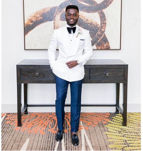 white wedding tuxedos 2019 two pieces double button slim fit business mens suits groomsmentuxedos (jacket+tie), Black;gray
white wedding tuxedos 2019 two pieces double button slim fit business mens suits groomsmentuxedos (jacket+tie), Black;gray