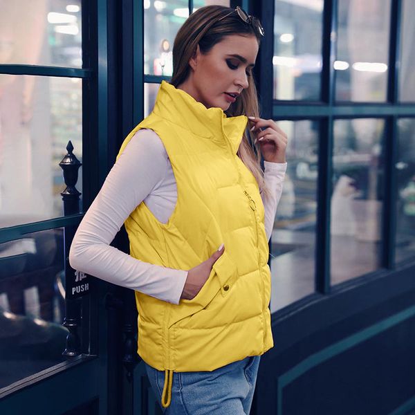 2019 autumn and winter new style thin down vest women's 928004 cross border selling zipper stand collar down jacket inner we, Black;white
2019 autumn and winter new style thin down vest women's 928004 cross border selling zipper stand collar down jacket inner we, Black;white