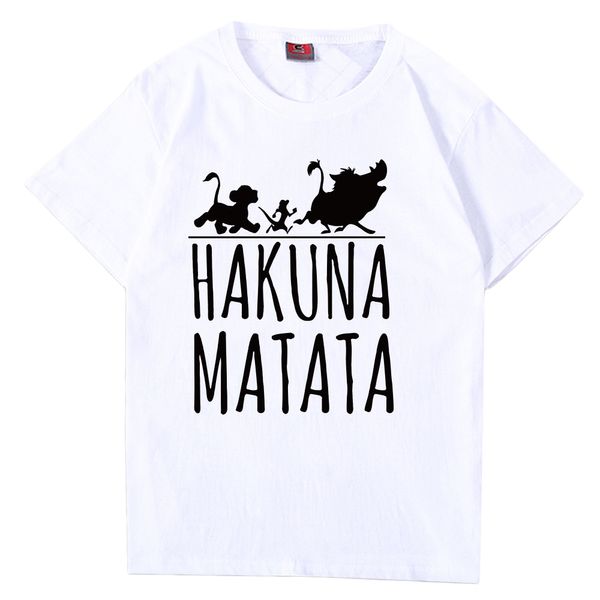 

Cotton Fashion T Shirt for Women Hakuna Matata Printed Pullover Short Sleeved Loose Female T Shirts