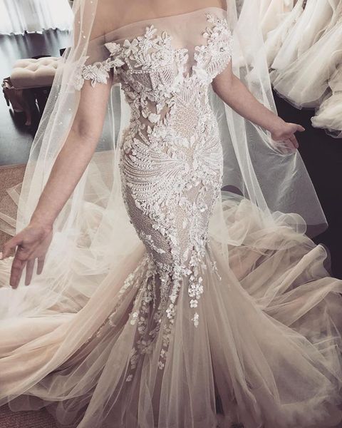 champagne lace arabic wedding dresses off the shoulder beaded mermaid tulle bridal dresses vintage elegant wedding gowns, White
champagne lace arabic wedding dresses off the shoulder beaded mermaid tulle bridal dresses vintage elegant wedding gowns, White