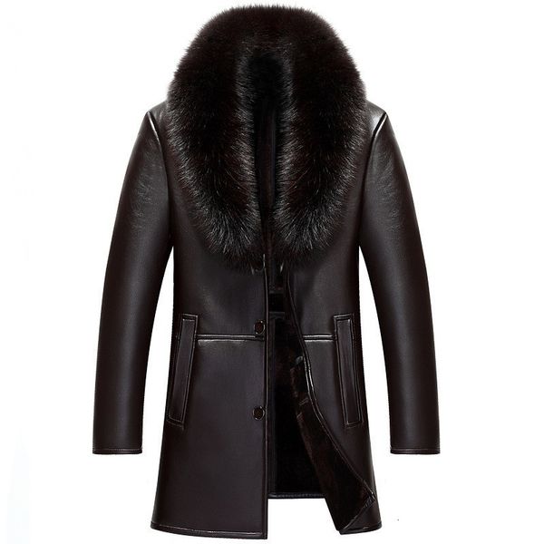 winter big fur collar detachable medium length mens faux leather jackets fashion slim fit velvet thicken coats plus size m-4xl, Black
winter big fur collar detachable medium length mens faux leather jackets fashion slim fit velvet thicken coats plus size m-4xl, Black