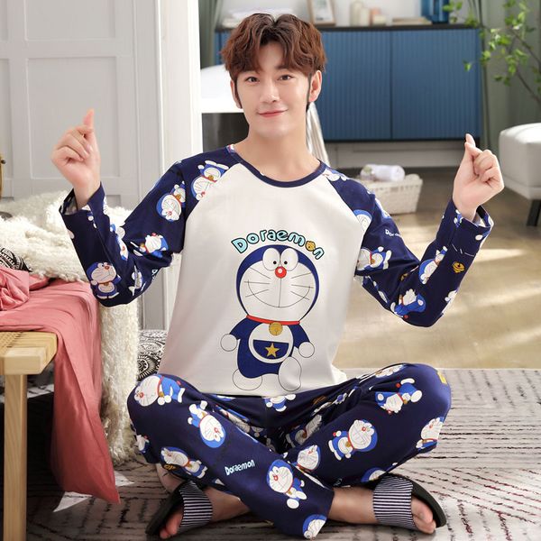 yidanna men sleep clothing autumn pajamas set long sleeved sleepwear male plus size nightwear cotton nighty casual lounge suit, Black;brown
yidanna men sleep clothing autumn pajamas set long sleeved sleepwear male plus size nightwear cotton nighty casual lounge suit, Black;brown