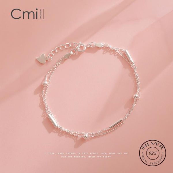 cmill 925 sterling silver double-layer geometric beads bracelet adjustable charm for women pulseras wedding jewelry, Black
cmill 925 sterling silver double-layer geometric beads bracelet adjustable charm for women pulseras wedding jewelry, Black