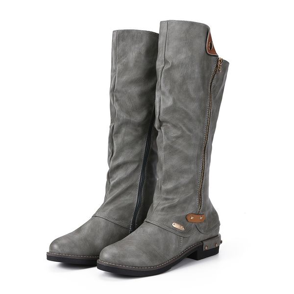 women boots fashion western style cowboy riding boots casual knee middle tube winter female snow shoes large size m840#, Black
women boots fashion western style cowboy riding boots casual knee middle tube winter female snow shoes large size m840#, Black