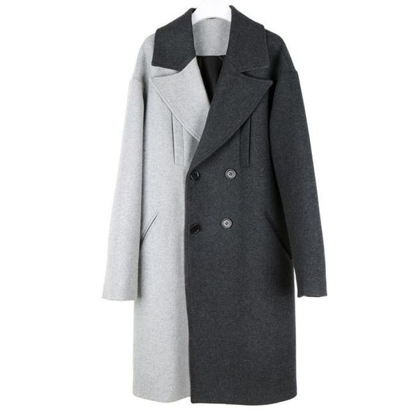 personality woolen black gray hit color coat patchwork women contrast color parkas winter work ladies long coat b9183
personality woolen black gray hit color coat patchwork women contrast color parkas winter work ladies long coat b9183