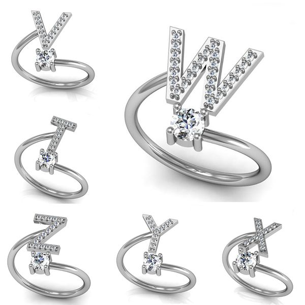 fashion 26 letters silver ring for women rhinestone open finger rings adjustable engagement wedding jewelry party accessory gift, Slivery;golden
fashion 26 letters silver ring for women rhinestone open finger rings adjustable engagement wedding jewelry party accessory gift, Slivery;golden