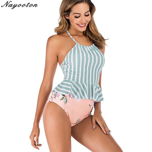 bikinis plus size swimwear halter bikini femme push up ruffle vintage print striped bikini set swim suit maillot de bain femme
bikinis plus size swimwear halter bikini femme push up ruffle vintage print striped bikini set swim suit maillot de bain femme